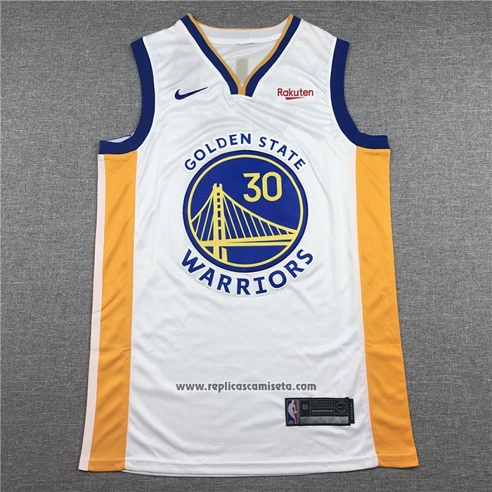 Camiseta Golden State Warriors Stephen Curry #30 Association 2020-21 Blanco